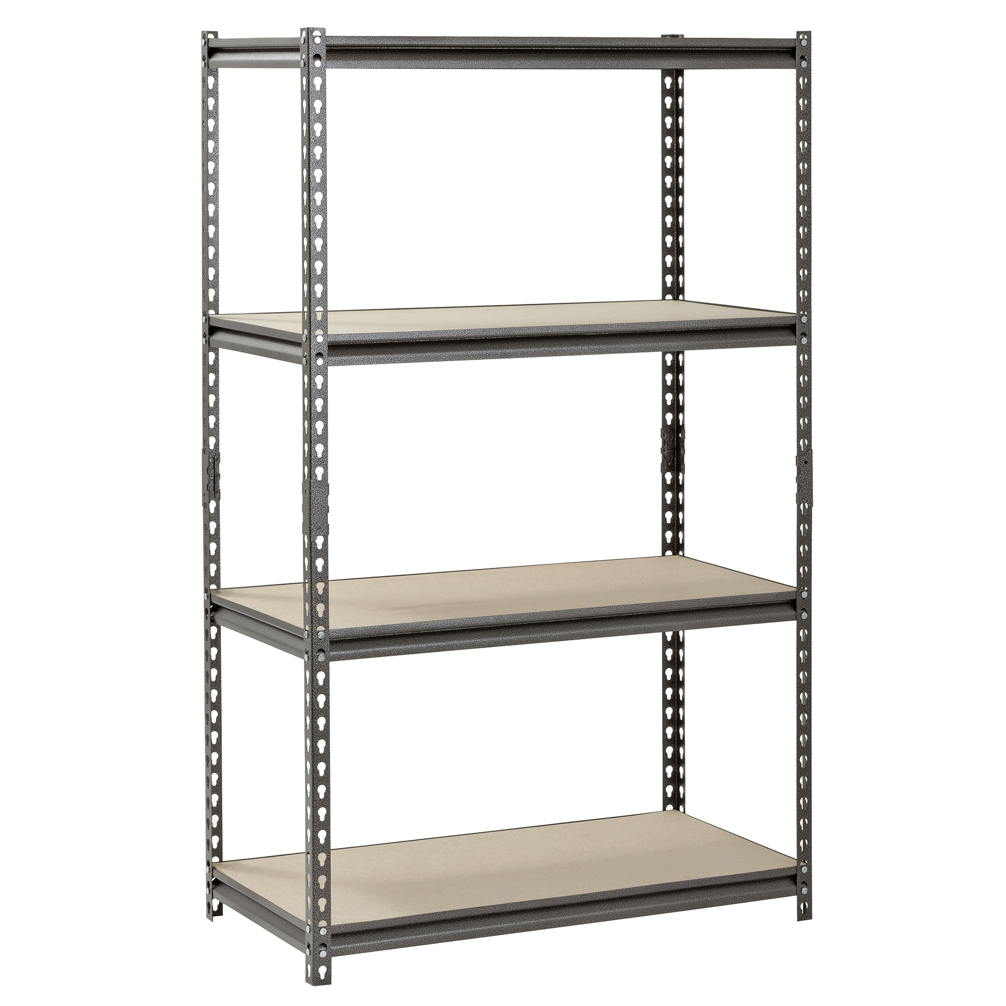 Edsal Muscle Rack, Silver Vein 4 Tier Shelving Unit, Width 36 in, Depth 18 in, Material Steel, Model# UR361860PB4P-SV